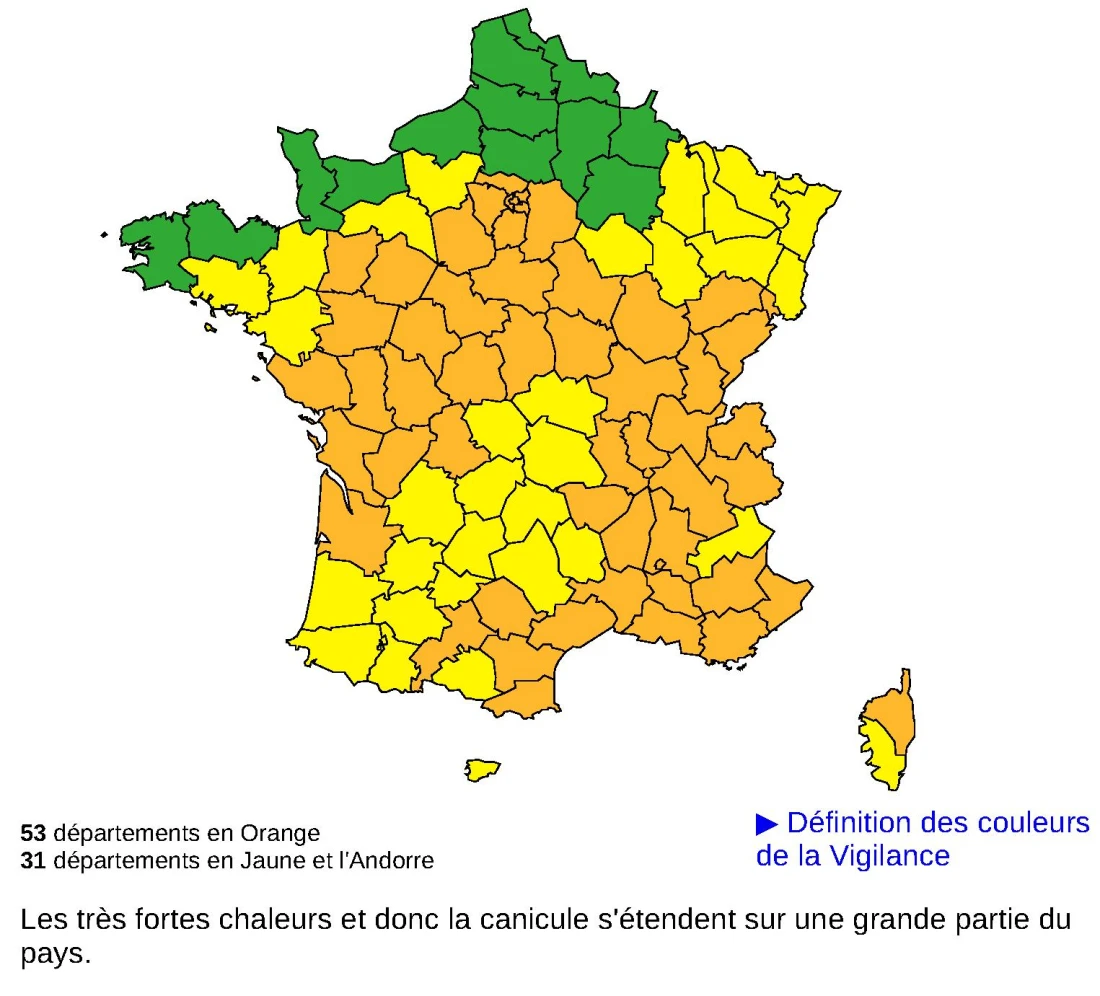 Carte météo France du 28 juin 2025