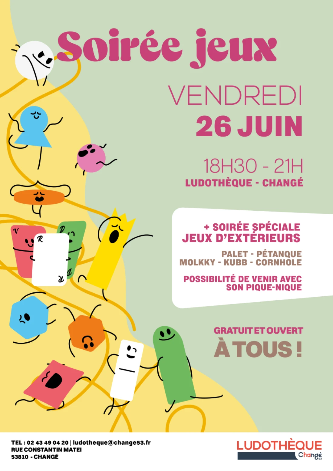 Soir&eacute;e jeux 26 juin 2026