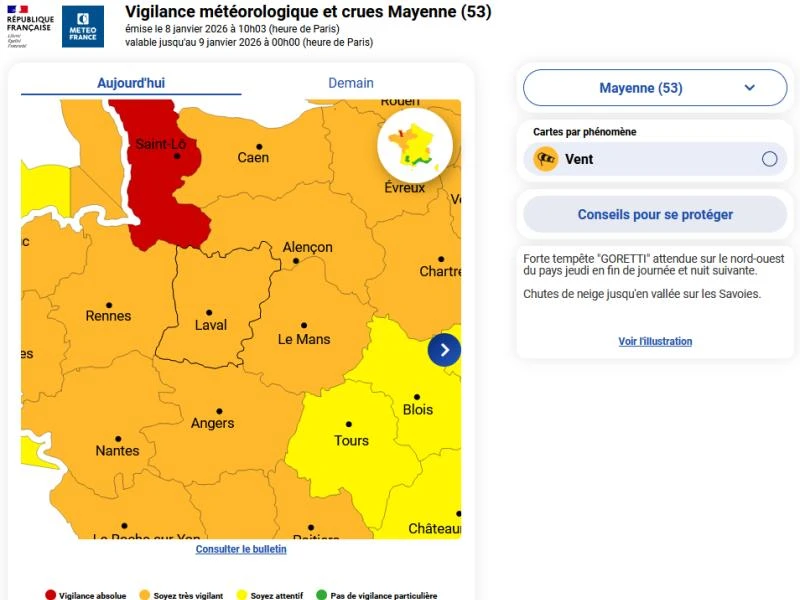 Météo : Alerte orange vents violents