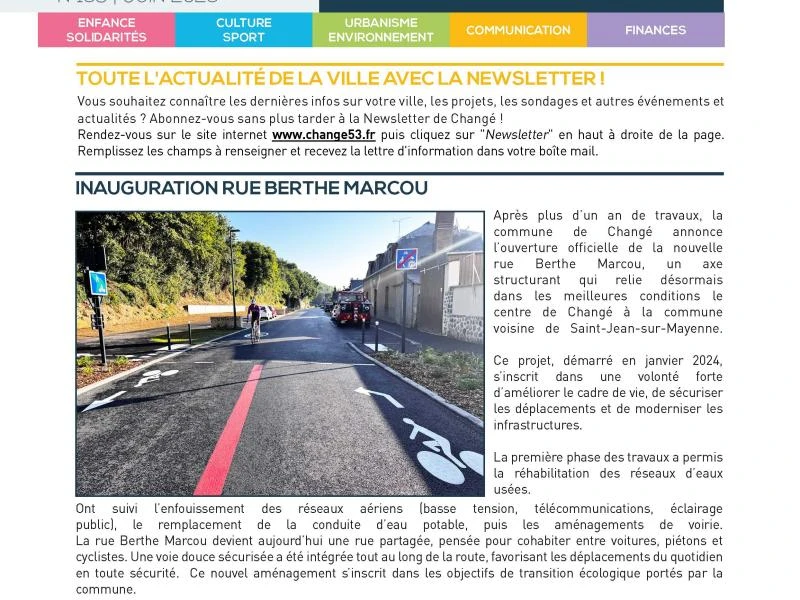 Flash info de juin