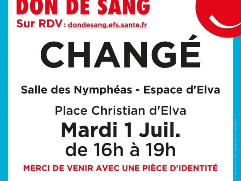 DON DU SANG - Juillet 2025